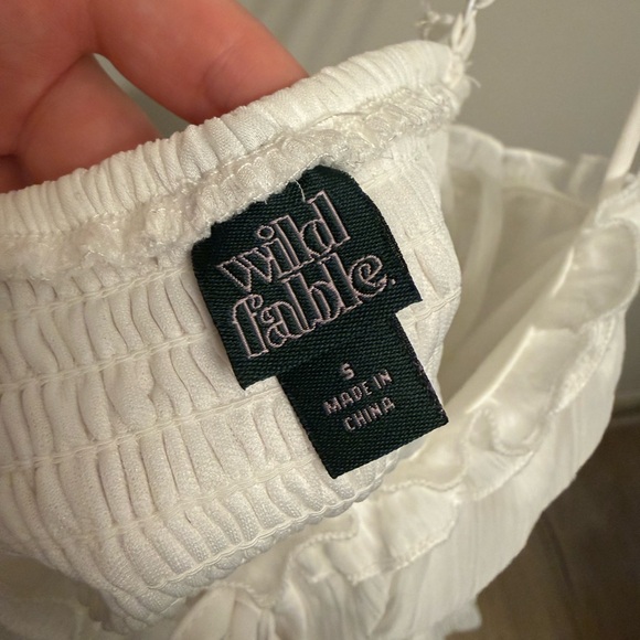 Wild Fable White Ruffled Dress - Picture 3 of 4